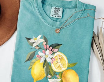 Comfort Colors Vintage Lemon Graphic Tee: Retro Summer Shirt