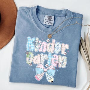 Comfort Colors Kindergarten Teacher Shirt: Kinder Crew Back to School Tee