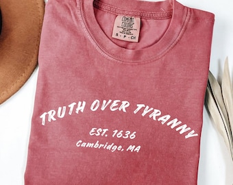 Camiseta de colores cómodos que apoya la resistencia de Harvard: camiseta de activista por la independencia académica