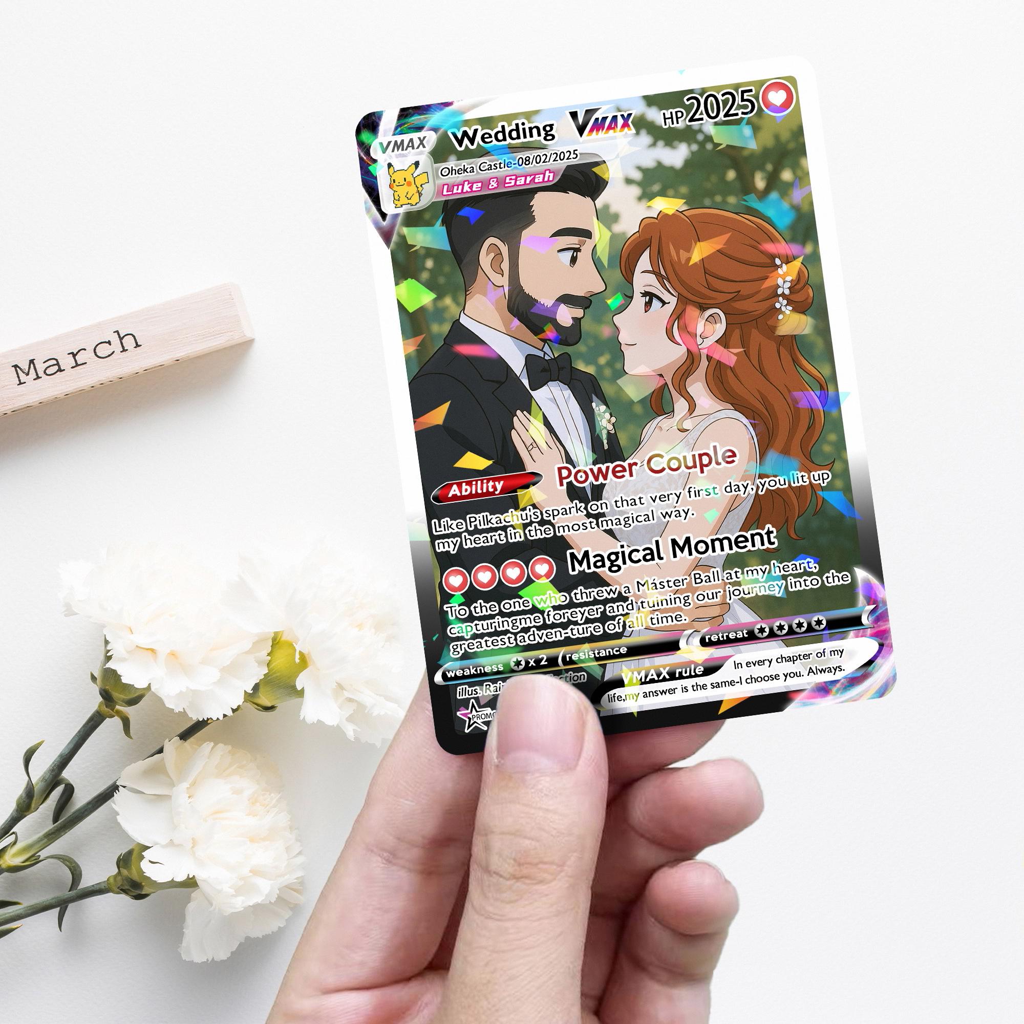 Custom Couple Pokemons Cards - Etsy