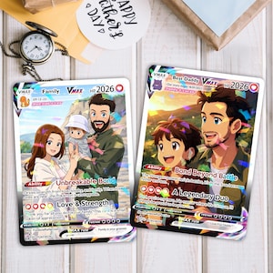 Customized Pokemons Metal Cards Fathers Day - Etsy
