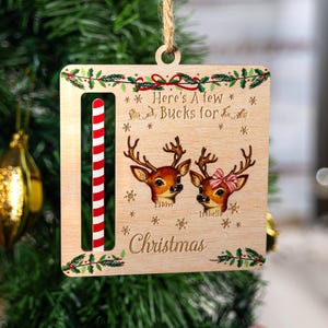 Personalized Money Holder Christmas Ornament, Here’s A Few Bucks for Christmas 2025, Christmas Gifts,Gift for Kid & teen,Christmas Gift Idea