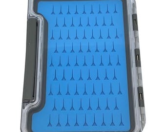Silicone Fly Fishing Box Waterproof Lightweight Fly Box Easy Grip Transparent Lid Fly Fishing Slim Small Box Box