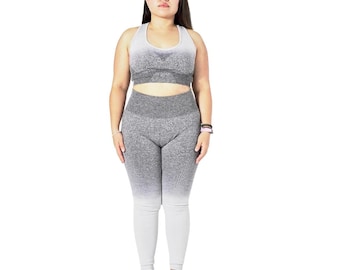 MYTH 2 Piece Women’s Workout Yoga Set - High-Waisted Leggings & Cross-Strap Sports Bra - Gym Activewear Matching Set