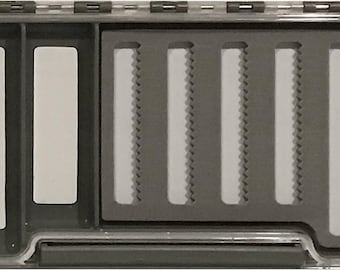 Fly Fishing Box Two-Sided Waterproof Easy Grip Foam Jig Fly Box 6 Compartments Slite Cut