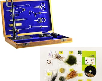 Colorado Angler Supply KB Tool Kit Delux Fly-Tying Material KIT for Tying 6 Basic Flies with DVD and Instructions Fly Tying Gift
