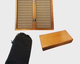 Wooden Fly Box Hand Made Premium Fishing Tackle Box Size L