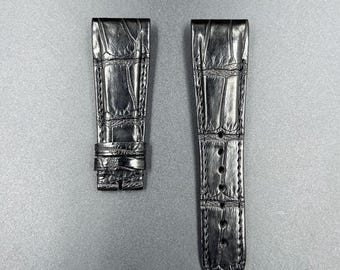 Handgefertigt aus schwarzem Alligator für das FM Conquistador 8900/9900 Modell.