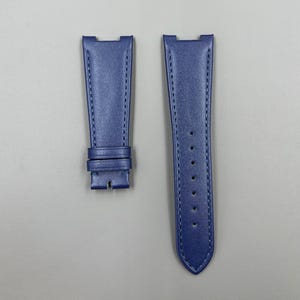 Handmade in Navy Blue leather for Patek Nautilus  5711/5712/5726/5980 models. Nautilus Rubber leather strap