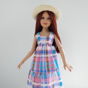 Maxi Summer Dress and Crochet Sun Hat for Tonner Ellowyne Wilde & Friends Dolls