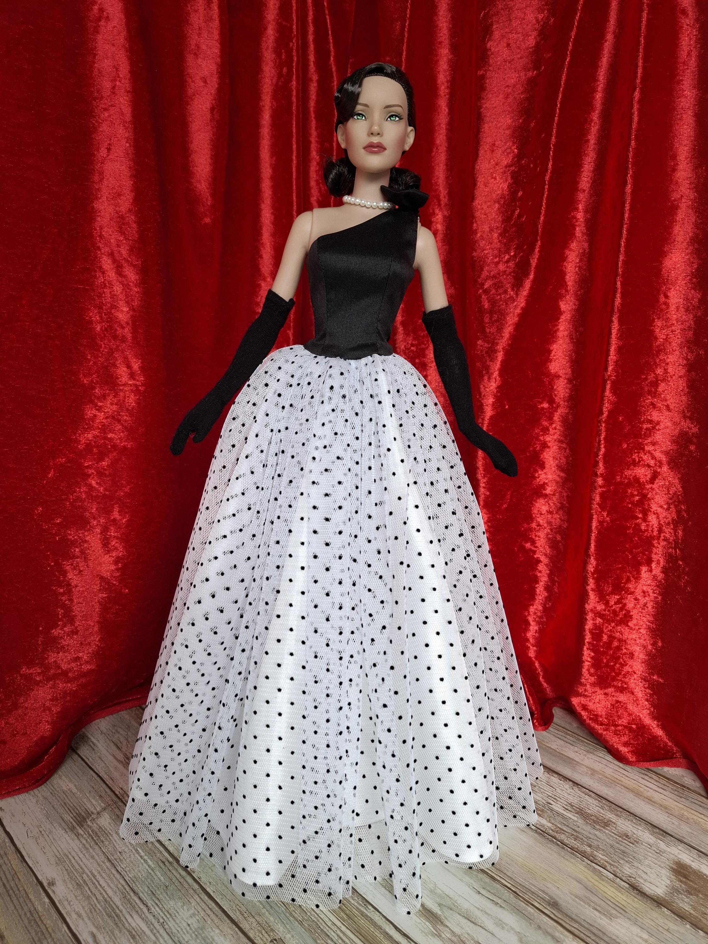 Barbie Black White Polka Dot Dress