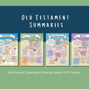 Altes Testament Bibelstudienführer: Kurze Zusammenfassung, einfache Referenz (PDF-Download)