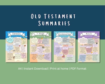 Old Testament Bible Study Guide: Quick Summary, Easy Reference (PDF Download)