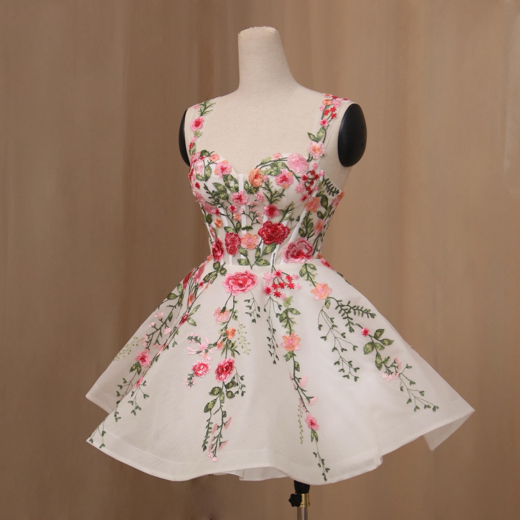colorful rehearsal dinner dress Floral Choosing a Crochet Lace Size:38S Coat - 32 Waist SM-D20428Q-Blue Cotton Wedding dress