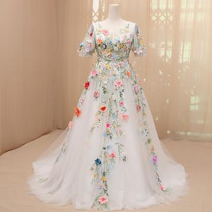 fairy wedding dress etsy Off Shoulder Fairy Tale Wedding Dress