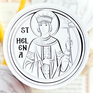 St. Helena 4&quot; Sticker - Orthodox Sticker - Orthodox Child Gift - Orthodox Gift Shop - Orthodox Shop