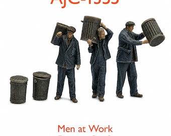 Binmen Figures Set 2 – Post-War British Street Scene, O/OO/TT/N Scale Resin Models