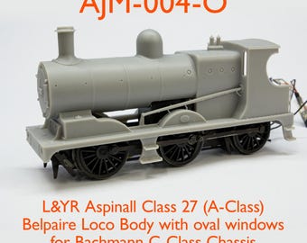 L&YR Aspinall Class 27 'A' Class Belpaire Locomotive Body Kit OO Gauge – 3d Printed Resin Model for Bachmann C Class Chassis