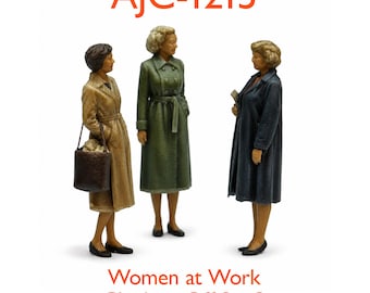 1950s Women Factory Workers Figures – Resin Model Railway O/OO/TT Scale - Set 3