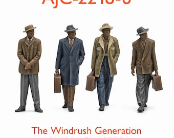 1950s Windrush Figures – Job Seekers - High-Detail Resin Model Railway Set (O/OO)
