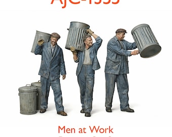 Binmen Figures Set 2 – Post-War British Street Scene, O/OO/TT/N Scale Resin Models