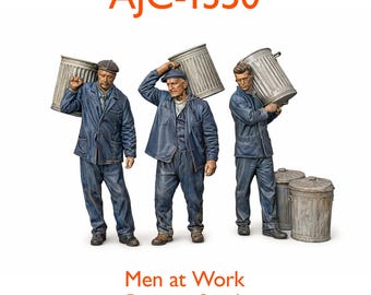 Binmen Figures Set 1 – Post-War British Street Scene, O/OO/TT/N Scale Resin Models