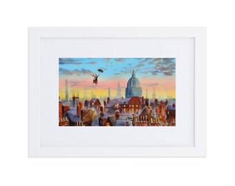 SMALL SIZE Mary Poppins 2016 white mounted print 8/" x 6/" Gordon Bruce art