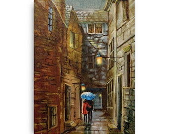 Rainy day art print on Canvas