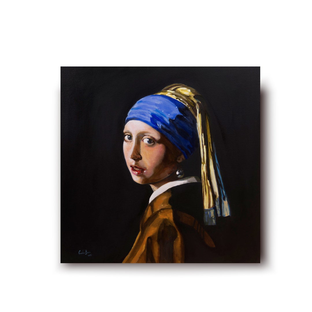真珠の耳飾りの少女 バロック油彩画 楽天市場】フェルメール 絵画 真珠の耳飾りの少女(青いターバン