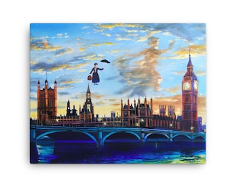 Mary Poppins returns to London Canvas