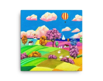 Naive art Canvas print