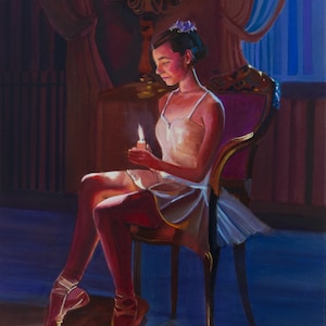 Ballerina Enlightened Elegance - Original Oil Painting
