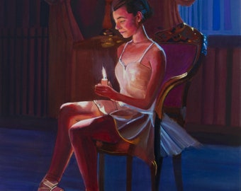 Ballerina Enlightened Elegance - Original Oil Painting