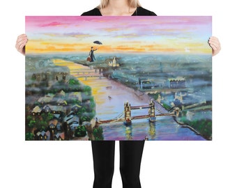 Mary Poppins poster, Mary Poppins nursery decor print, best selling item from 2020