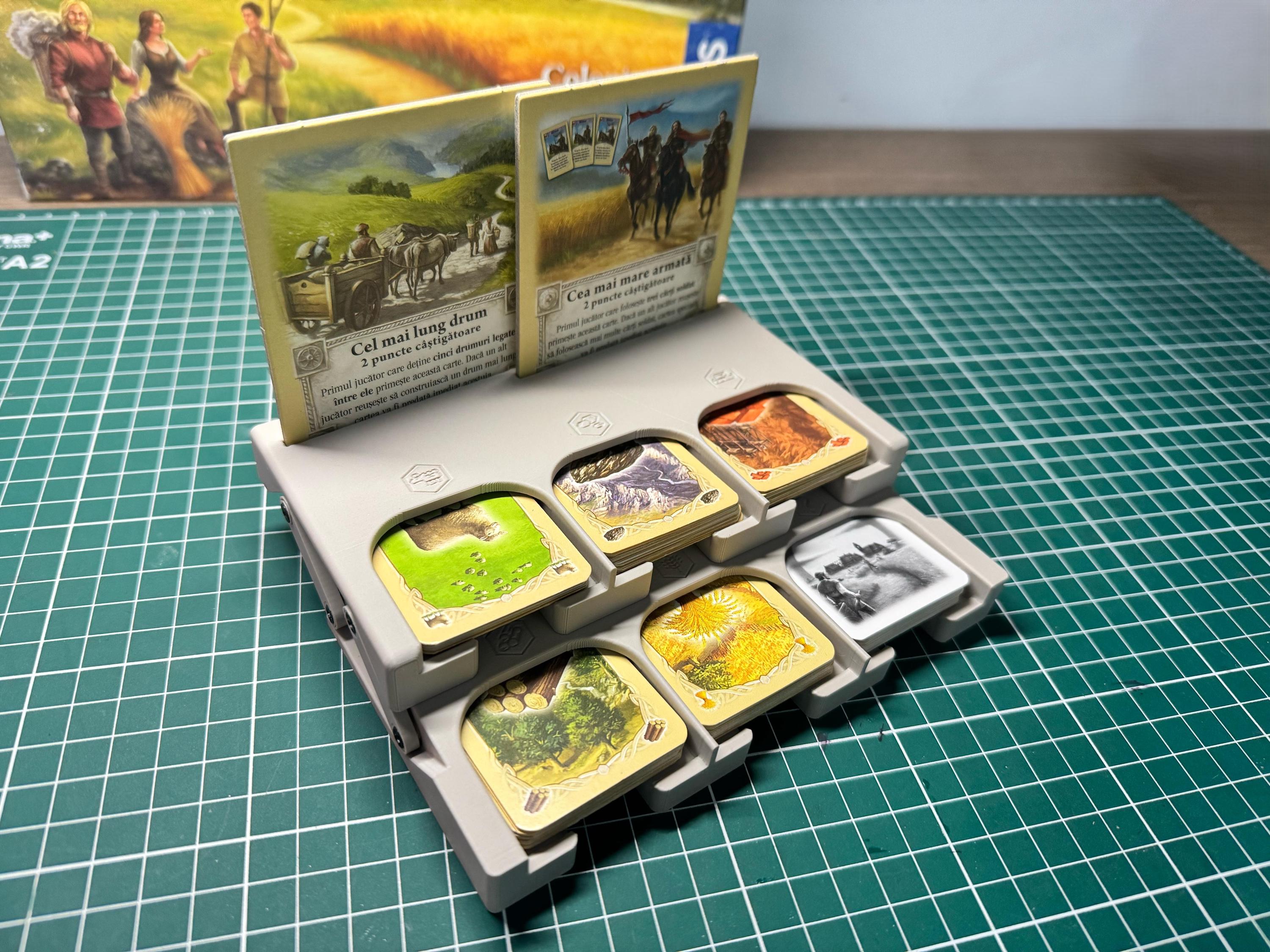 DIGITAL - Catan Cards holder, 3d print holder, pliable card holder for catan (EUROPE), NONIMA 3D
