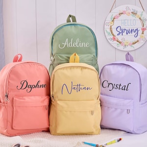 Personalized Kids Backpack,Custom Toddler School Bag, Nylon Backpack With Kids Name,Daycare Book Bag,Kids Book Backpack,Back To School Gifts