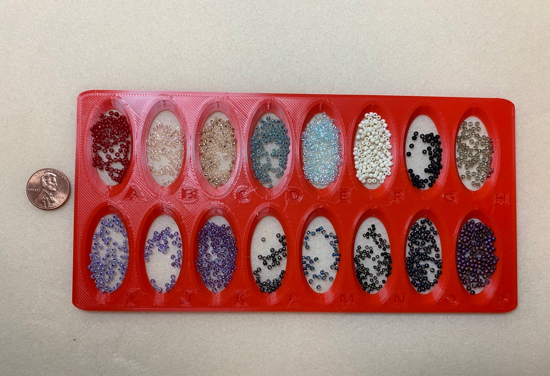 Bead Organizer, Oval Bead Tray, Small Projects, Great for Peyote Brick