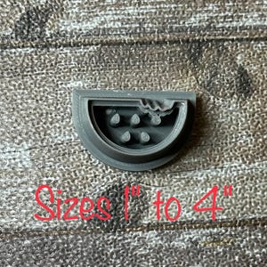 Watermelon Slice, with Bite, Embossed Cutter, Abstract Cutter, Geometric Shape, Clay Cutter, Cookie Cutter, Fondant Cutter, 3D PLA Printed