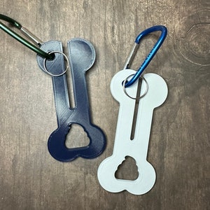 Bone Shape Dog Poop Bag Carrier, Gift Bag, Poop cut out, Clip Colors Vary, Stocking Stuffer, Dog Lover