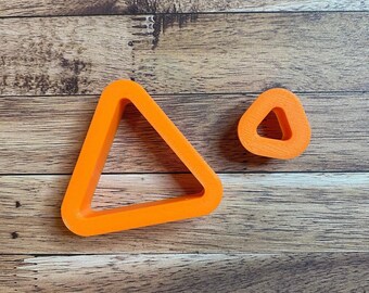Rounded Corner Equilateral Triangle Cutter, Geometric Shape, Clay Cutter, Cookie Cutter, Fondant Cutter, 3D PLA Printed, Clay Popper