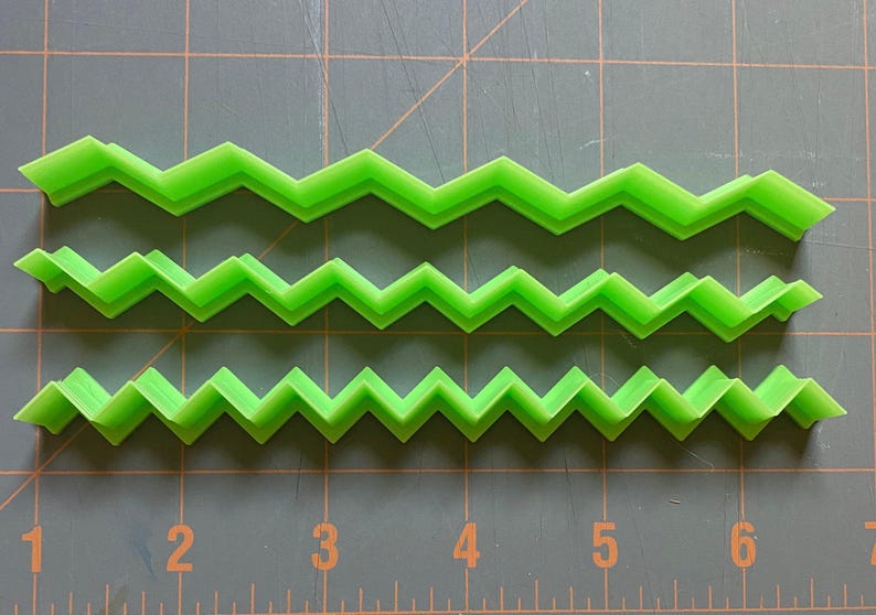 Chevron Edge Cutter, Geometric Shape, Minimalist Shape, Cookie Cutter, Fondant Cutter, 3D PLA Printed image 1