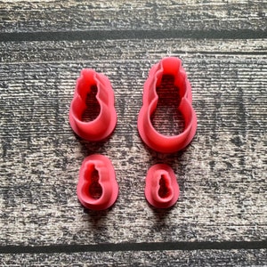 Snowman Cutter Stud Set, Tiny Snowman, Clay Cutter, Cookie Cutter, Fondant Cutter, 3D PLA Printed, Optional Poppers