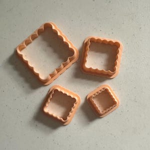 Scalloped Cutter, Geometric Shape, Clay Cutter, Cookie Cutter, Fondant Cutter, Ravioli Shape, Pasta Shape, 3D PLA Printed