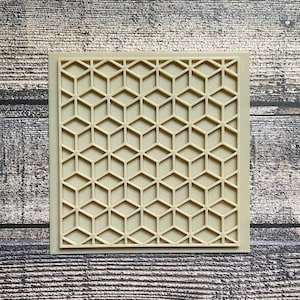 Diamond Texture, Texture Sheet, PLA 3D Printed, Polymer Clay