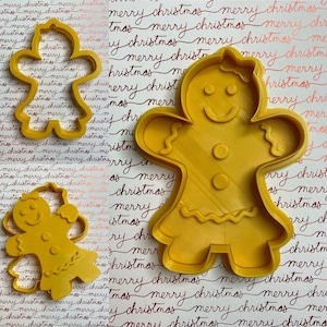 Lebkuchen Mädchen Cutter, optional Stempel, Urlaub Cutter, Ausstechform, Fondant Cutter, Ornament, 3D PLA gedruckt