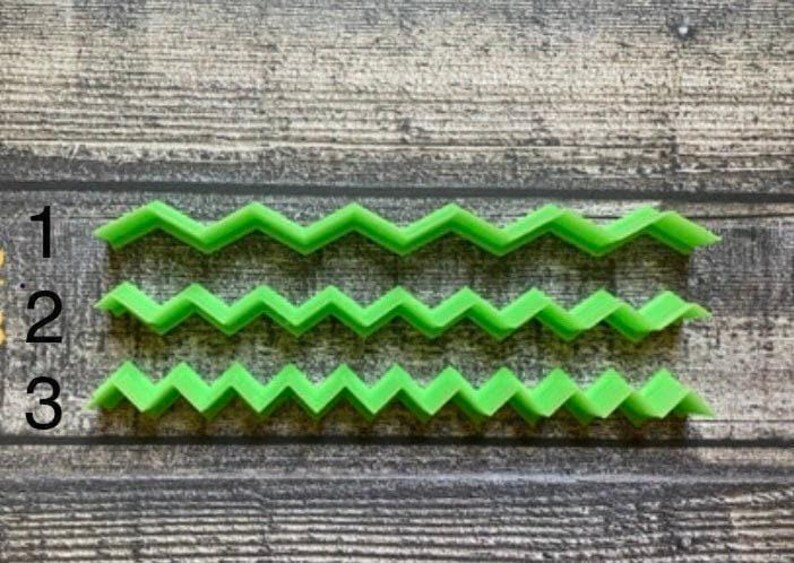 Chevron Edge Cutter, Geometric Shape, Minimalist Shape, Cookie Cutter, Fondant Cutter, 3D PLA Printed image 3