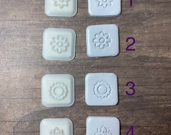 Flower Stamp Embosser, Flower Icon Stamp, Geometric Shape, Stamp for Clay Fondant Cookies Soap, Polymer Clay Tool, 3D PLA Printed