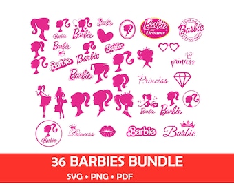 Barbie SVG Bundle, Barbie PNG, Barbie Logo, Prinzessin Puppenkopf, Barbie Vektor Clipart, Cricut Cut Dateien, Silhouette, Sofort Download