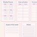 Back to School Girls Planner Bundle - Printable Weekly Schedule ...