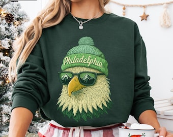 Vintage Philadelphia Football Sweatshirt, Retro Eagle Crewneck, Game Day Fan Gift Apparel